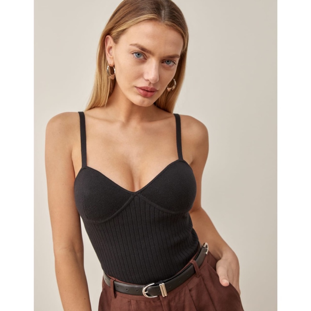 Reformation Silvana Ribbed Sweater Tank NWT - Picture 2 of 8